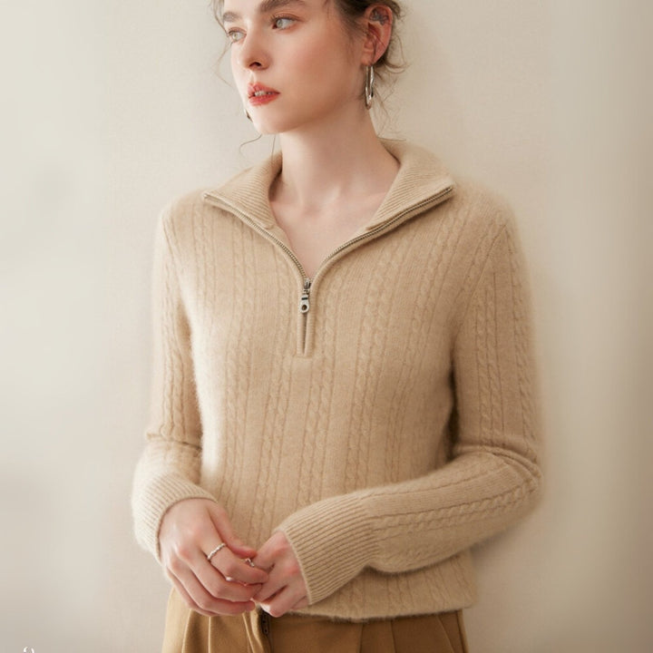 Flintknit – Cashmere Zip Sweater - Hilltop Nord