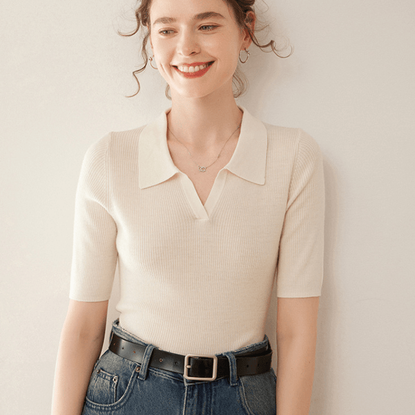 Elise - Worsted Wool Polo Knit – Hilltop Nord