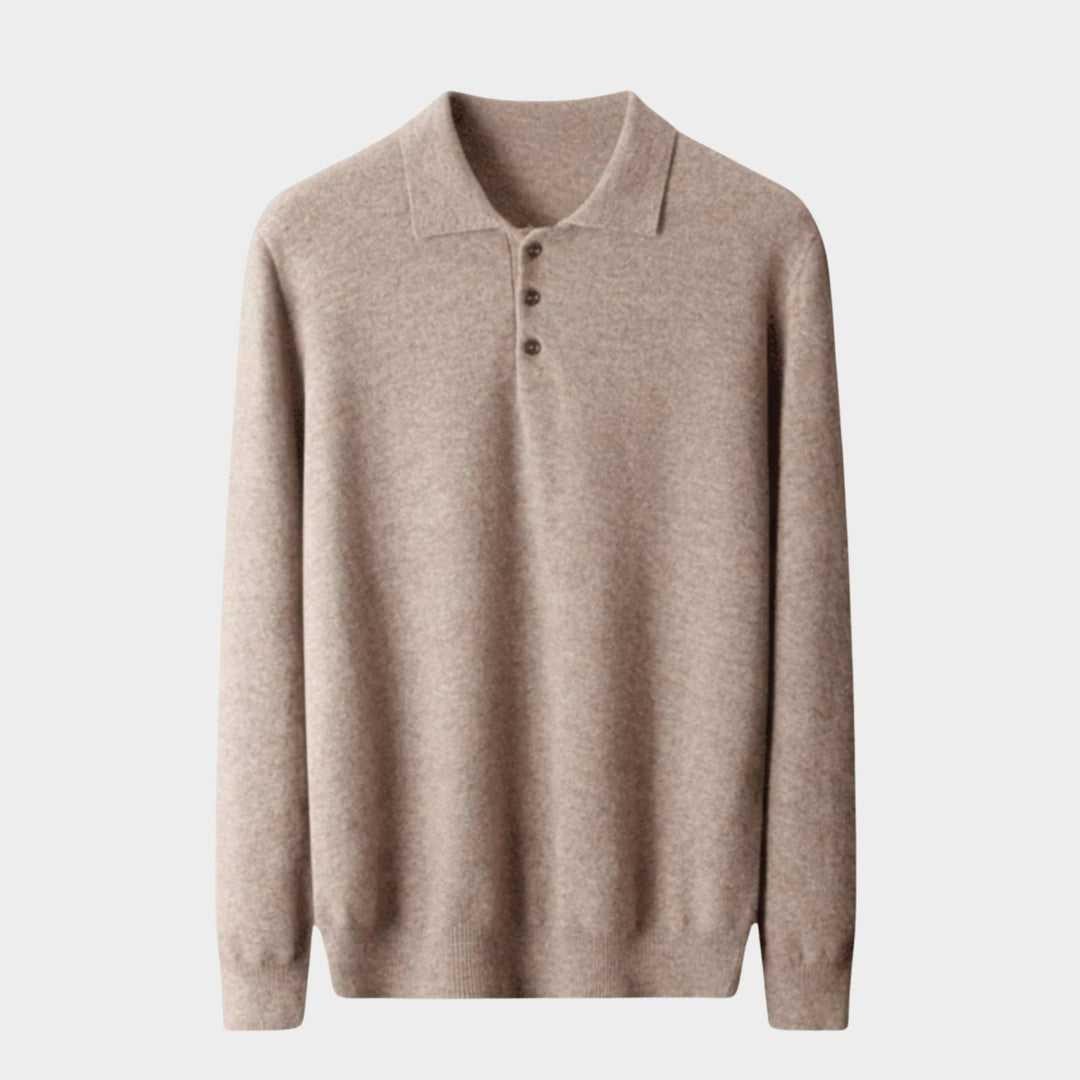 Theo – Wool Knit Polo - Hilltop Nord