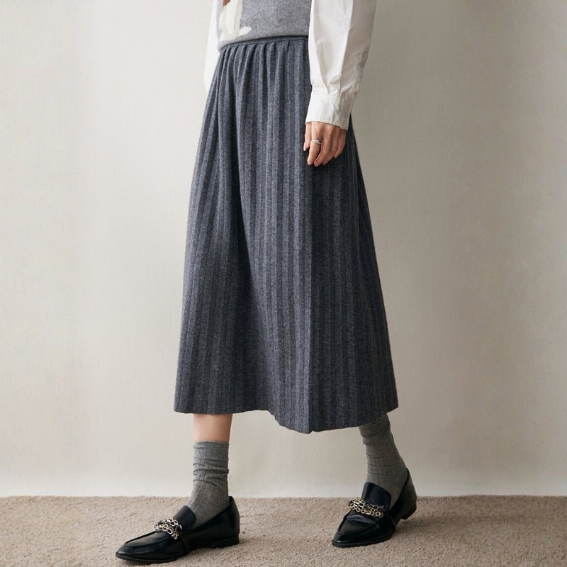 Hearthfold – Cashmere Wool Skirt - Hilltop Nord