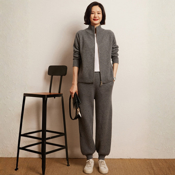 Crestflow – Cashmere Wool Zip Cardigan - Hilltop Nord