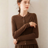 Baythread – Mulberry Silk Collared Cardigan - Hilltop Nord