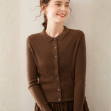 Baythread – Mulberry Silk Collared Cardigan - Hilltop Nord