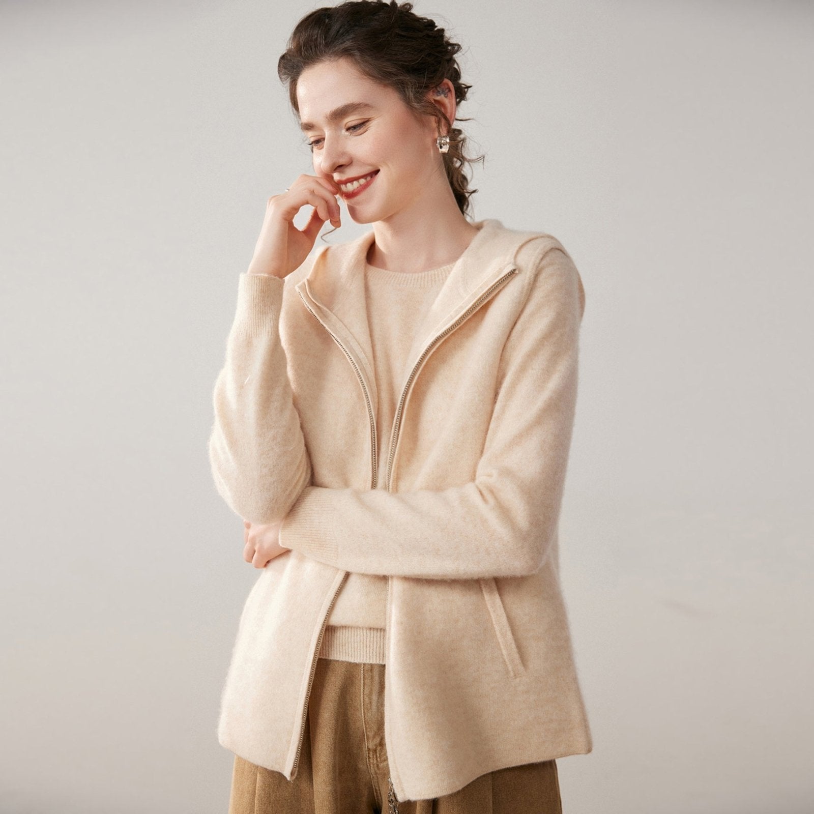 Emberford – Cashmere Wool Hooded Vest - Hilltop Nord