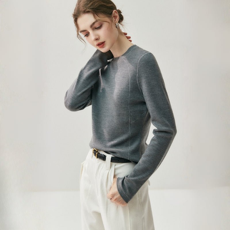 Brooklane – Wool Long - Sleeve Top - Hilltop Nord