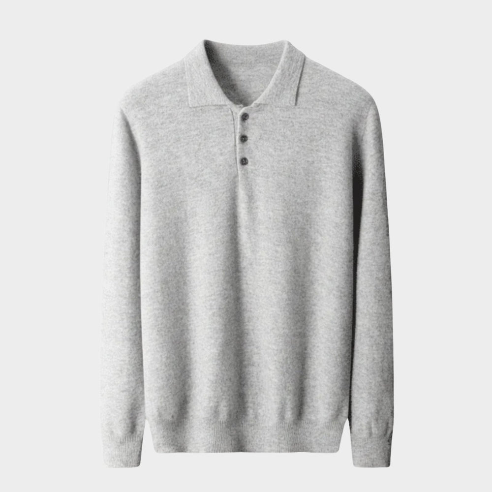 Theo – Wool Knit Polo - Hilltop Nord