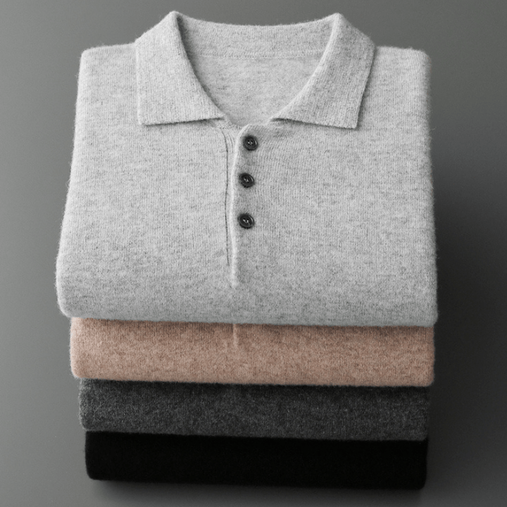 Theo – Wool Knit Polo - Hilltop Nord