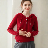 Loomhaven – Cashmere Wool Hooded Cardigan - Hilltop Nord