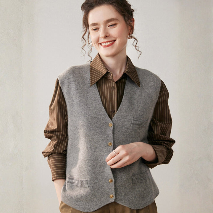 Quillhaven – Cashmere Wool Vest - Hilltop Nord