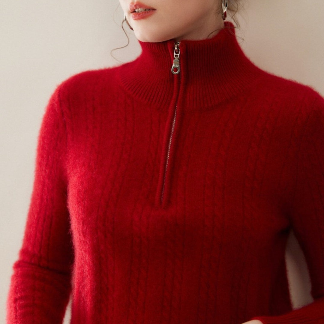 Flintknit – Cashmere Zip Sweater - Hilltop Nord