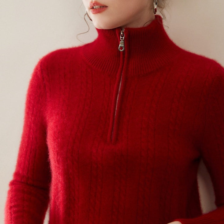 Flintknit – Cashmere Zip Sweater - Hilltop Nord