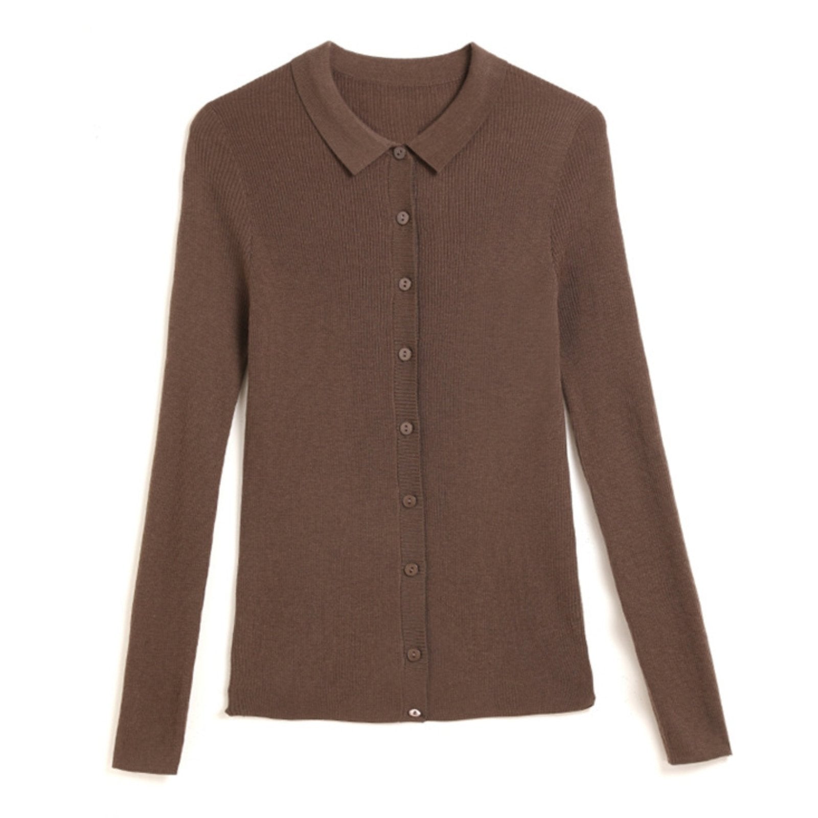 Baythread – Mulberry Silk Collared Cardigan - Hilltop Nord