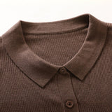 Baythread – Mulberry Silk Collared Cardigan - Hilltop Nord