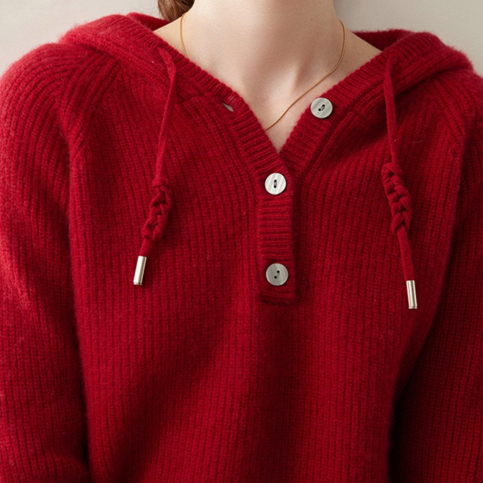 Loomhaven – Cashmere Wool Hooded Cardigan - Hilltop Nord