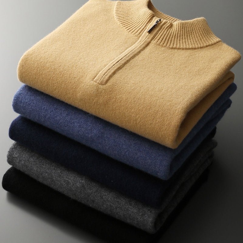 Stellan – Wool Half - Zip Sweater - Hilltop Nord