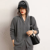 Galespire – Cashmere Wool Hooded Cardigan - Hilltop Nord