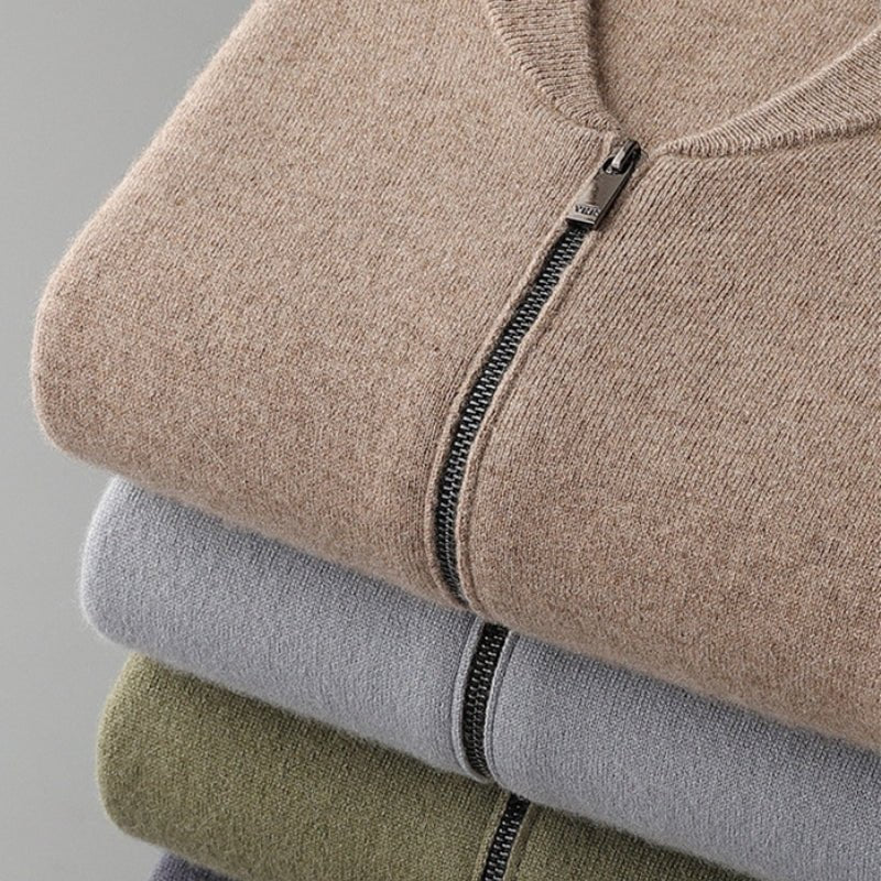 Dunley – Cashmere Wool Zip - Up Jacket - Hilltop Nord