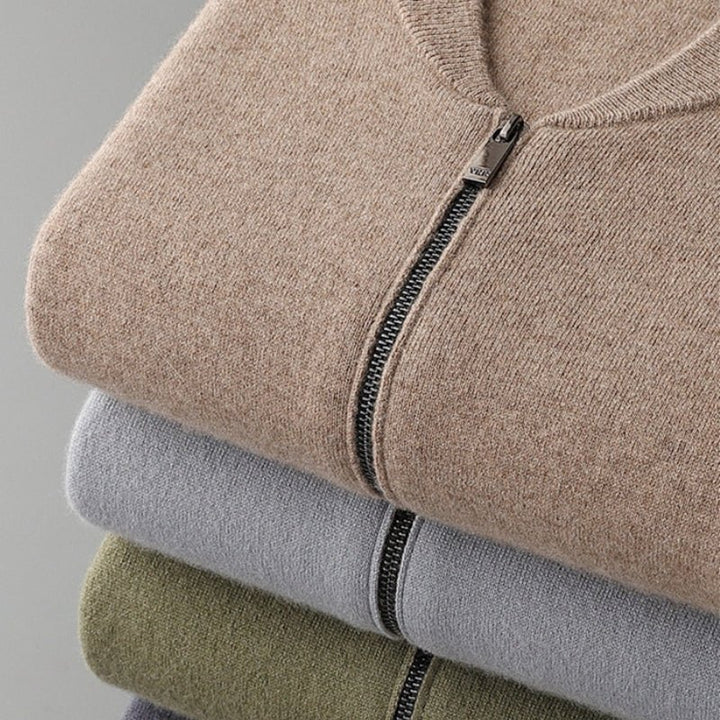 Dunley – Cashmere Wool Zip - Up Jacket - Hilltop Nord