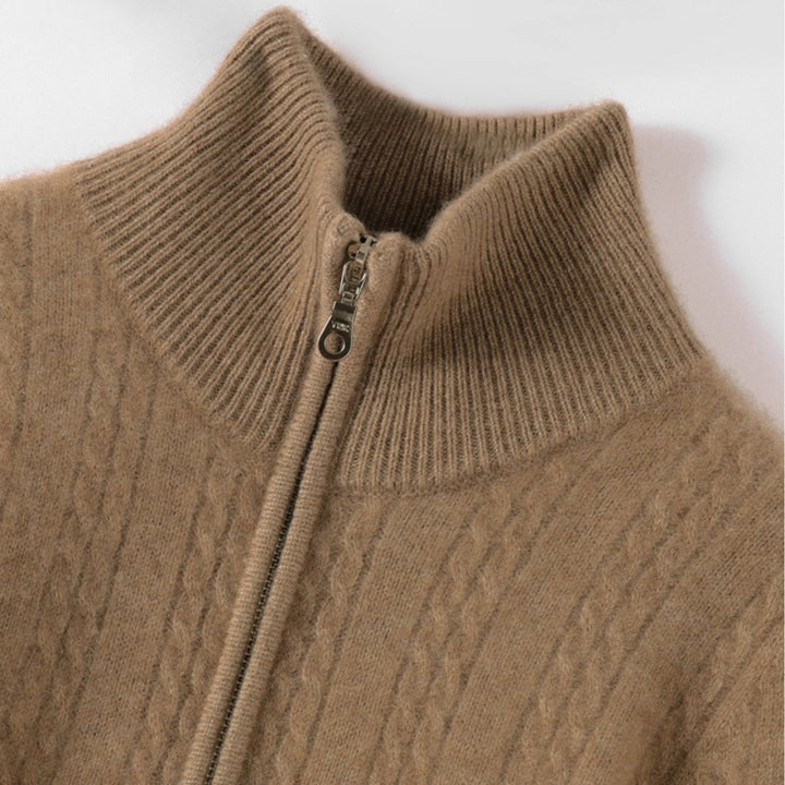 Flintknit – Cashmere Zip Sweater - Hilltop Nord