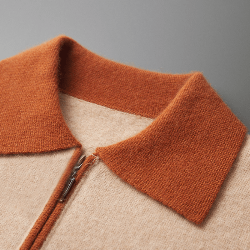 Weston - Cashmere Wool Zip Sweater - Hilltop Nord