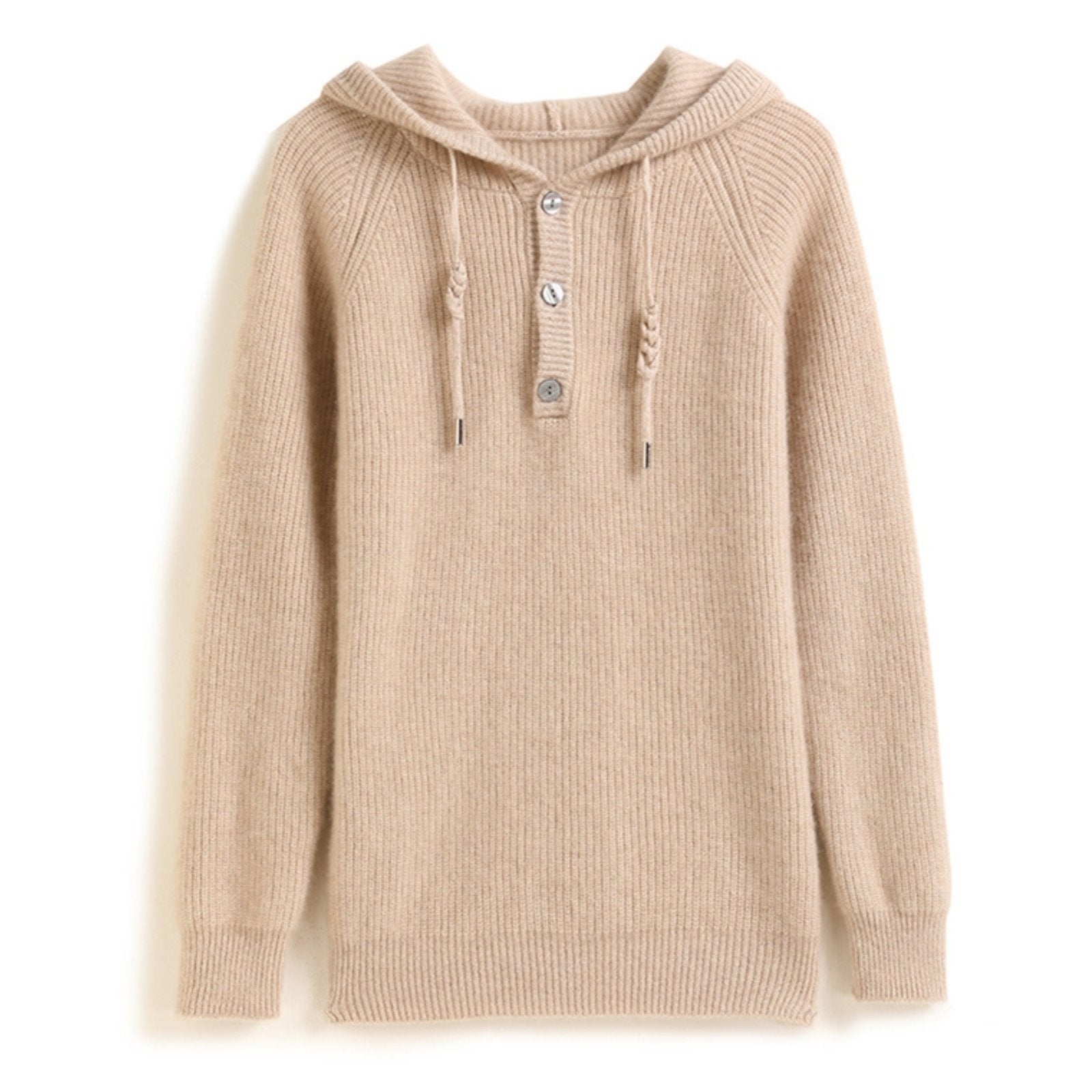 Loomhaven – Cashmere Wool Hooded Cardigan - Hilltop Nord