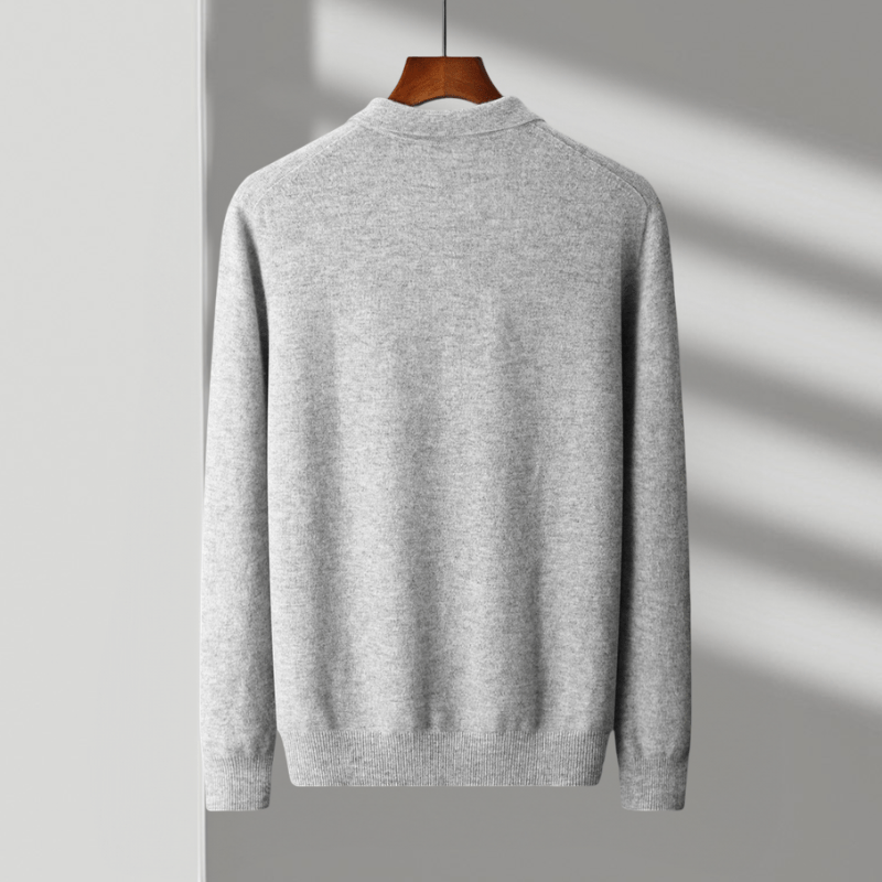 Theo – Wool Knit Polo - Hilltop Nord