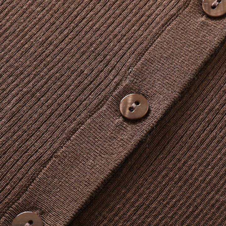 Baythread – Mulberry Silk Collared Cardigan - Hilltop Nord