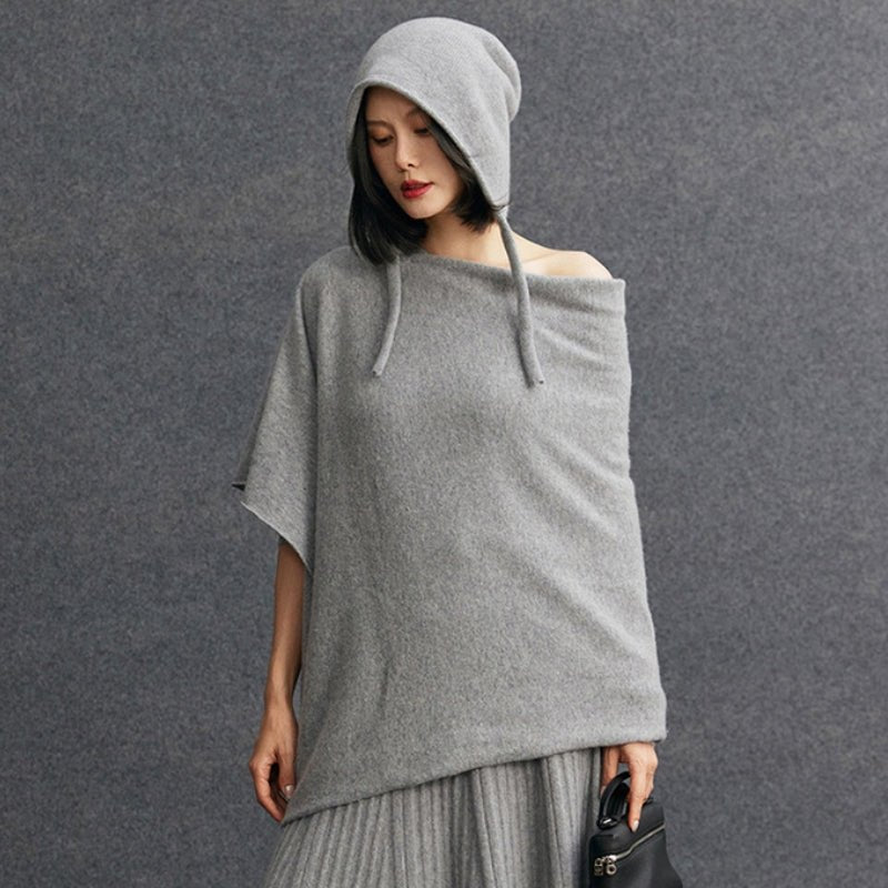 Snowfield – Cashmere Wool Poncho - Hilltop Nord