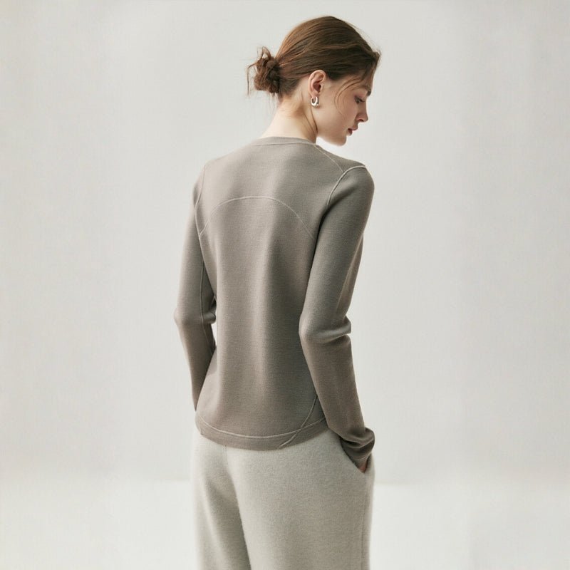 Brooklane – Wool Long - Sleeve Top - Hilltop Nord