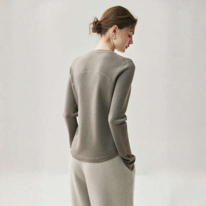 Brooklane – Wool Long - Sleeve Top - Hilltop Nord