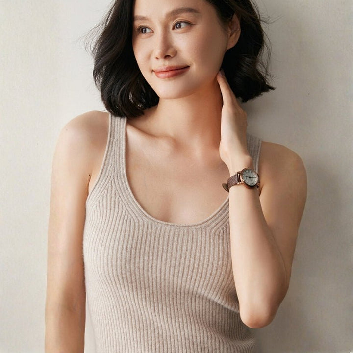 Fiona – Cashmere Wool Tank Top - Hilltop Nord