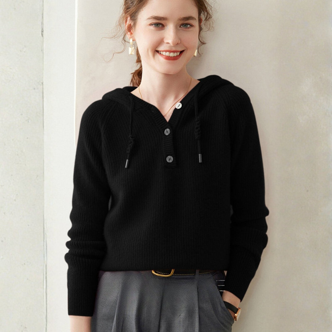 Loomhaven – Cashmere Wool Hooded Cardigan - Hilltop Nord