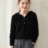 Loomhaven – Cashmere Wool Hooded Cardigan - Hilltop Nord