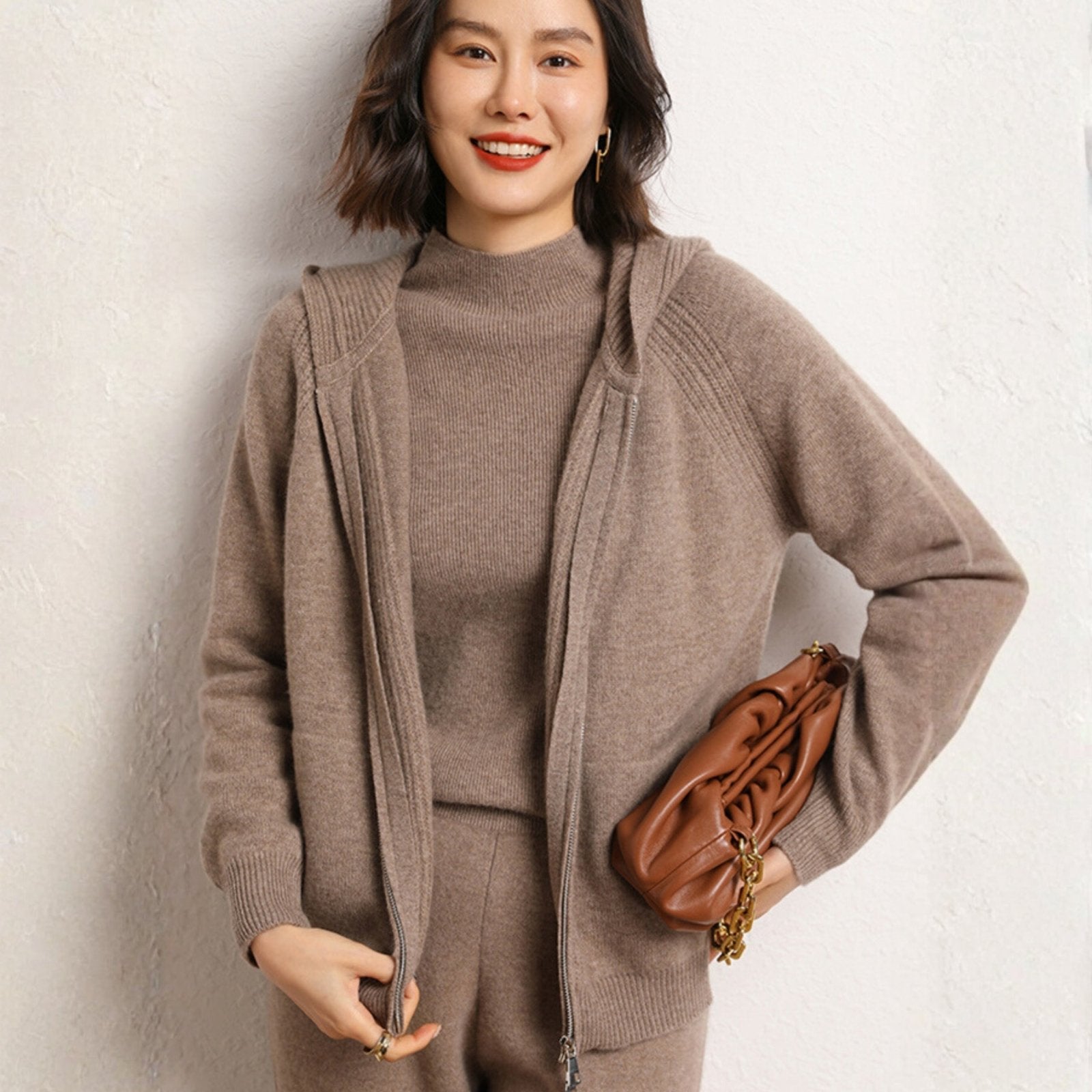 Galespire – Cashmere Wool Hooded Cardigan - Hilltop Nord