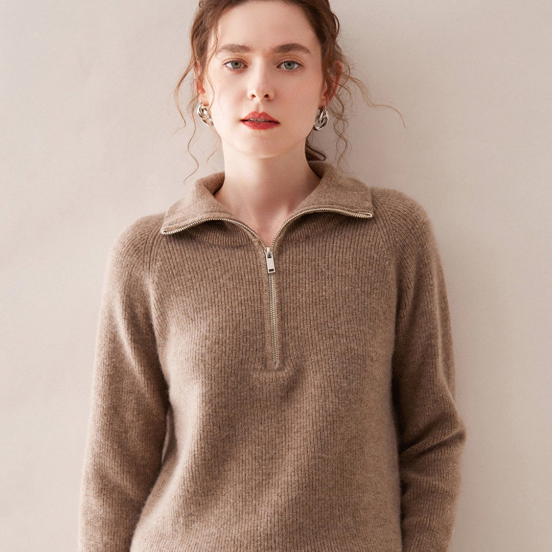 Willowblend – Wool Quarter - Zip Sweater - Hilltop Nord
