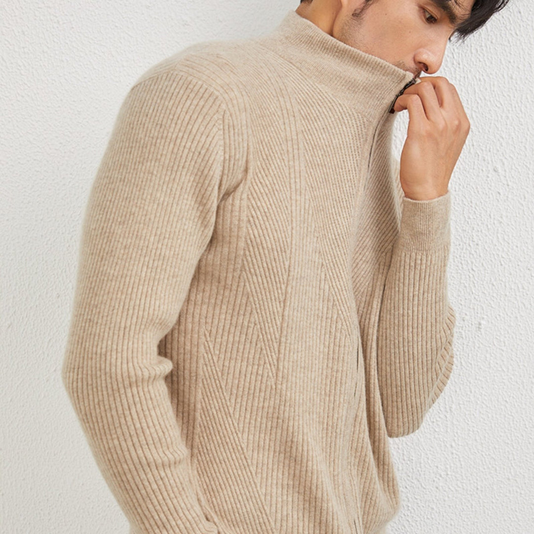 Skyward – Cashmere Zip - Up Sweater - Hilltop Nord