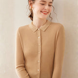 Baythread – Mulberry Silk Collared Cardigan - Hilltop Nord