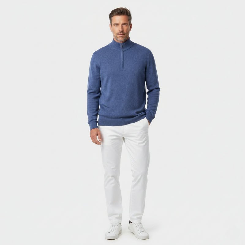 Stellan – Wool Half - Zip Sweater - Hilltop Nord