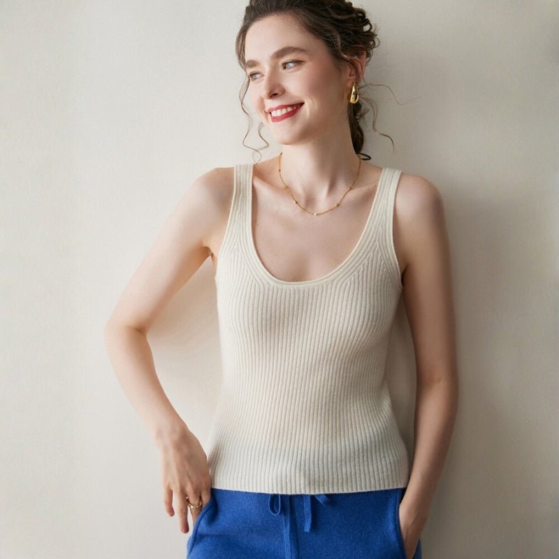 Fiona – Cashmere Wool Tank Top - Hilltop Nord