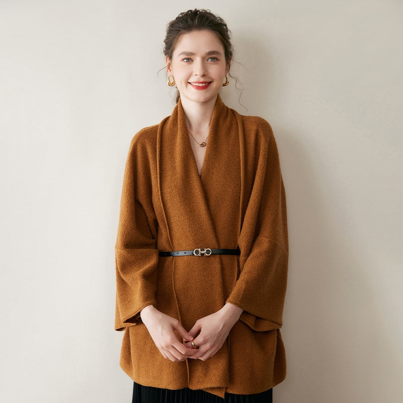Valeharbor – Cashmere Wool Shawl Coat
