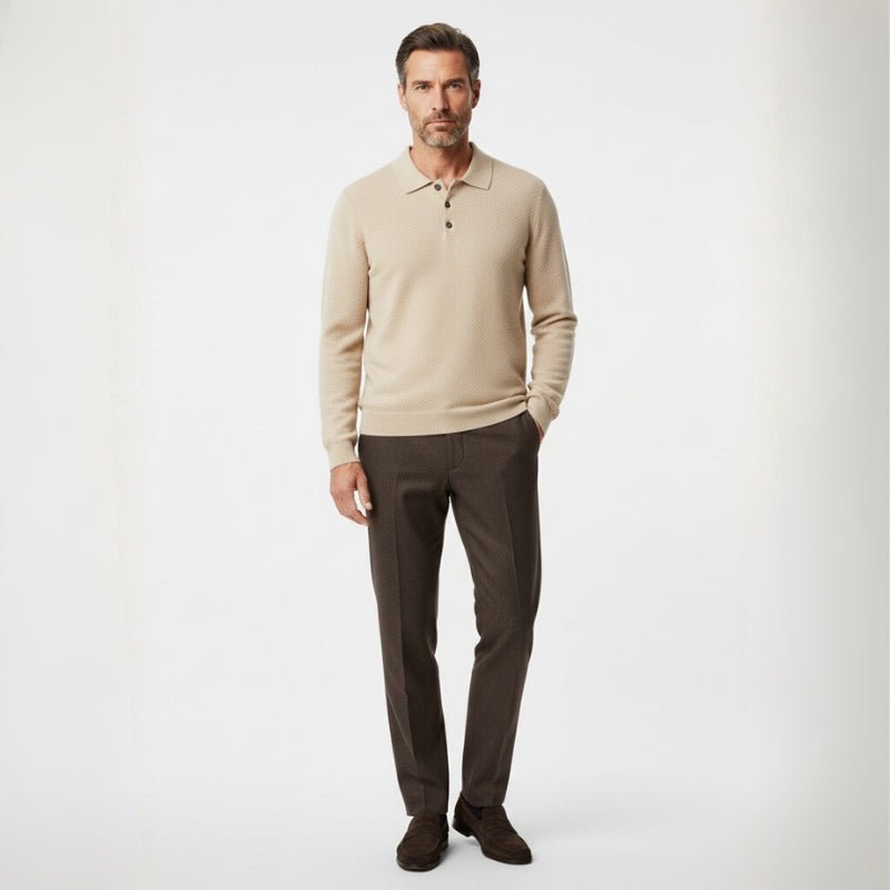 Orion – Cashmere Wool Knit Polo - Hilltop Nord
