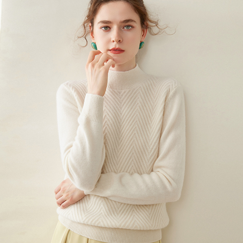 Arlo - Cashmere Wool Mock Neck Sweater