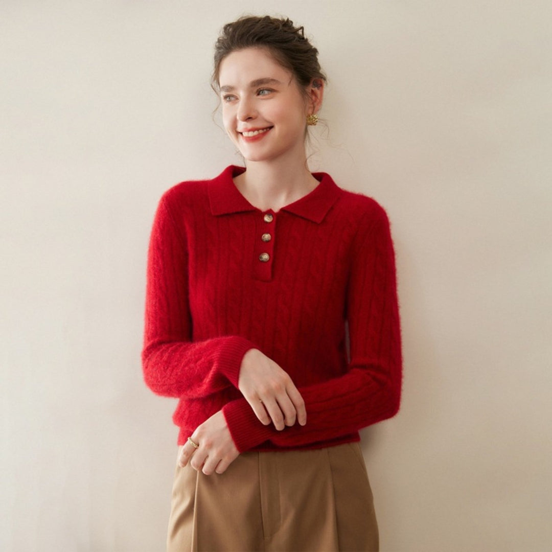 Mistloom – Cashmere Polo Sweater - Hilltop Nord