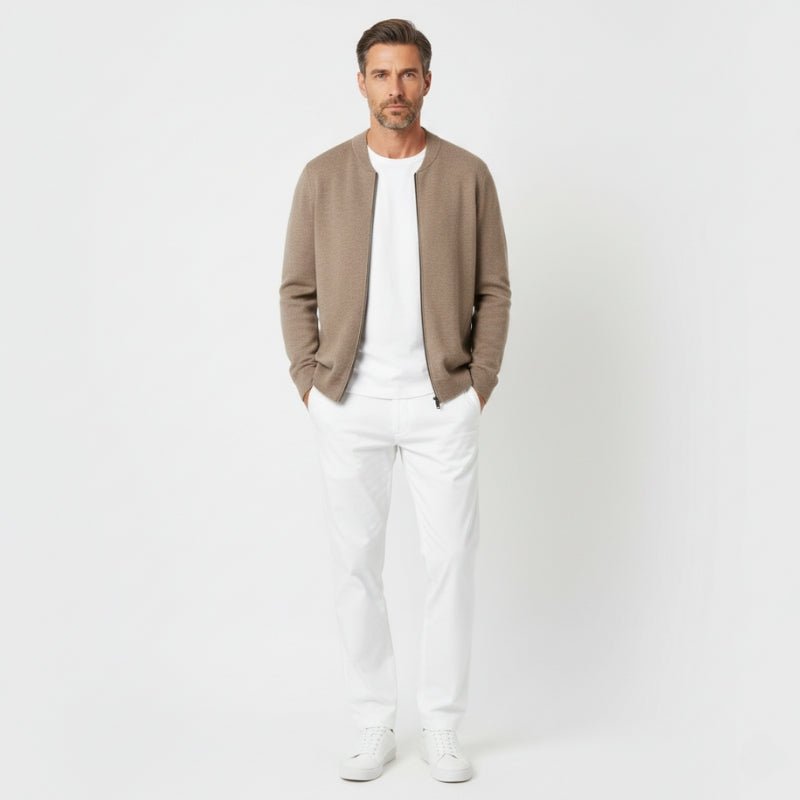 Dunley – Cashmere Wool Zip - Up Jacket - Hilltop Nord