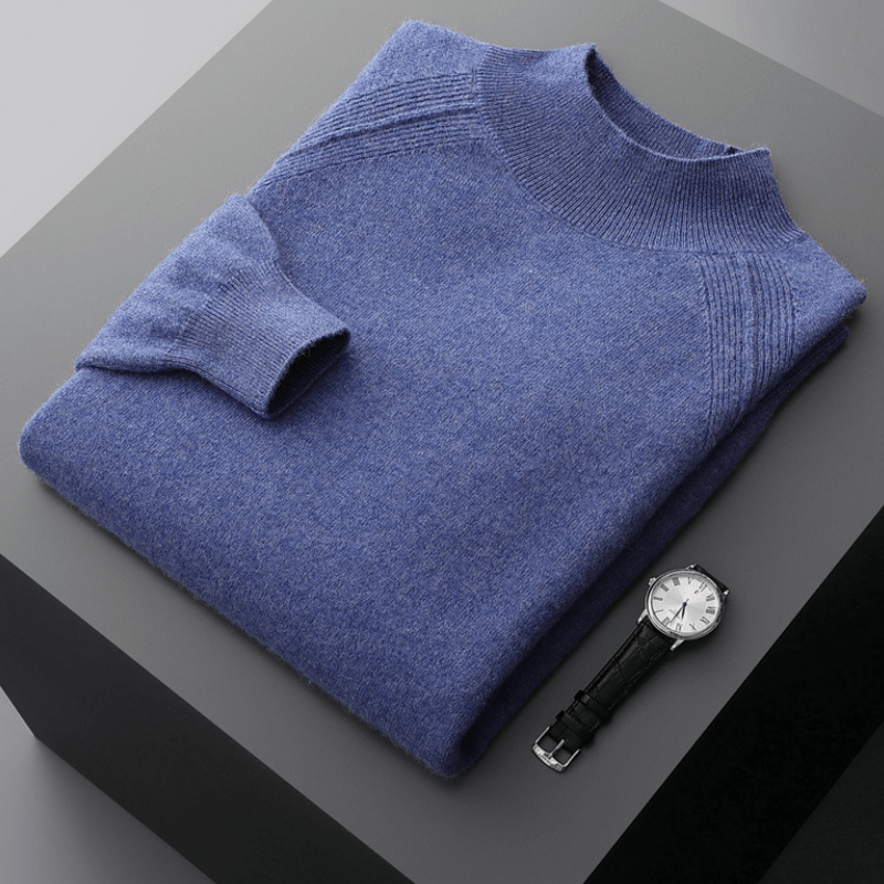 Rowan – Cashmere Wool Mock Neck Sweater - Hilltop Nord