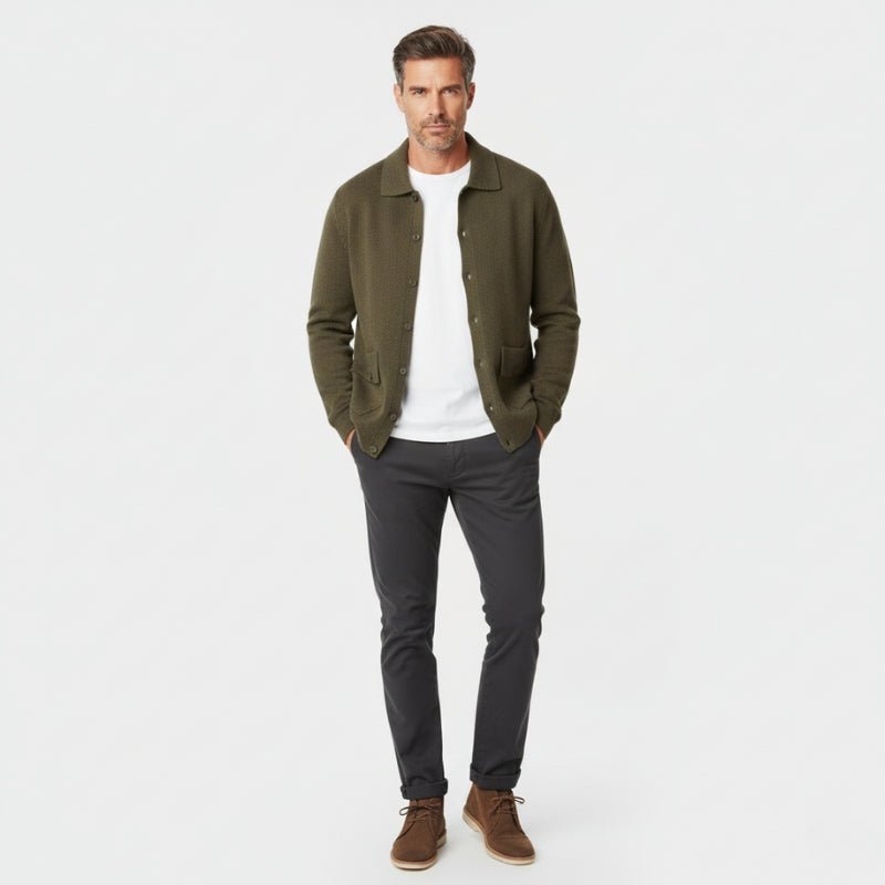 Hawthorne - Wool Button - Up Cardigan - Hilltop Nord