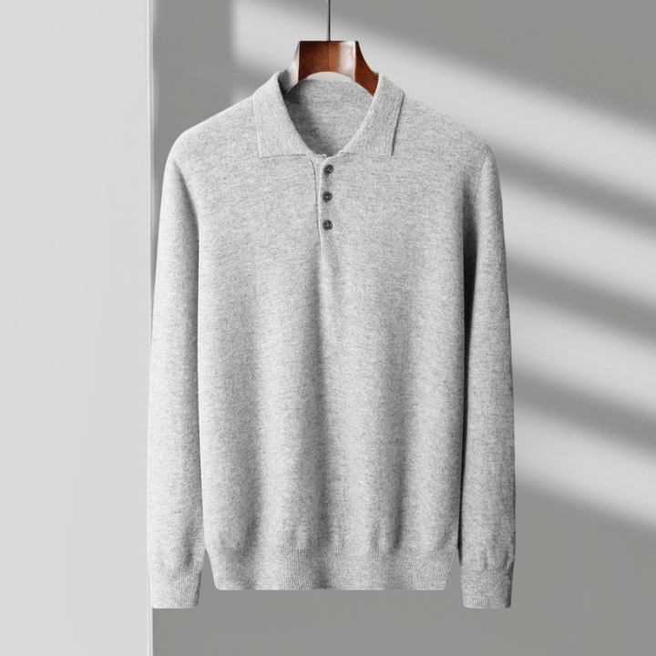Theo – Wool Knit Polo - Hilltop Nord