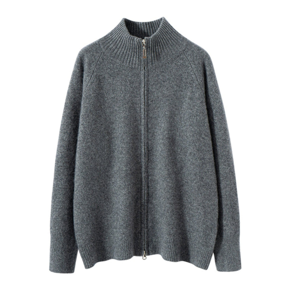 Crestflow – Cashmere Wool Zip Cardigan - Hilltop Nord