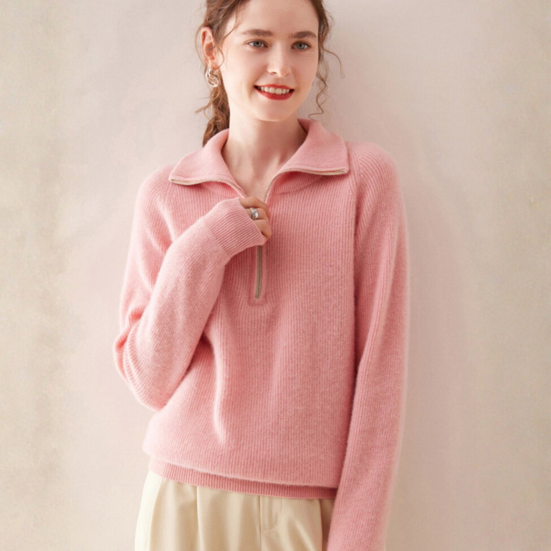 Willowblend – Wool Quarter - Zip Sweater - Hilltop Nord