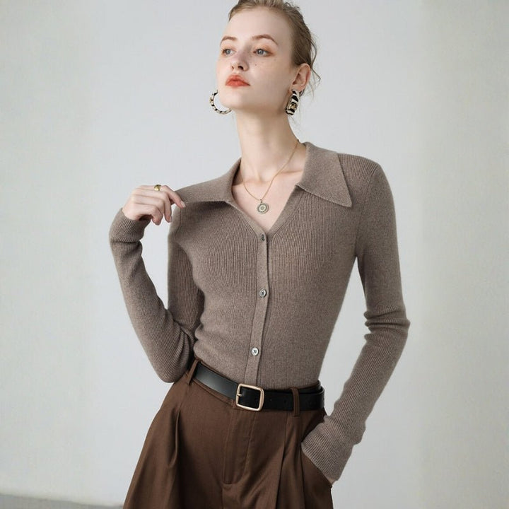 Seraphina – Cashmere Wool Cardigan - Hilltop Nord